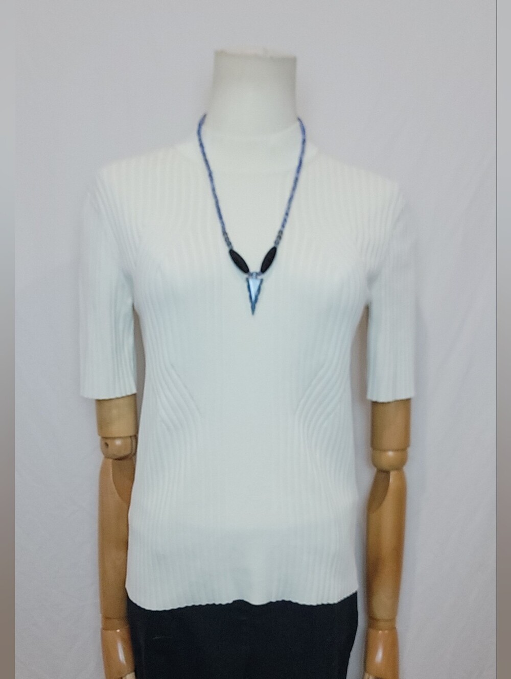 & Other Stories contoured rib knit fitted top, Size Medium